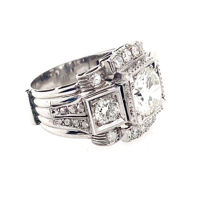 Anello con diamanti Art Déco