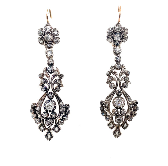 Antique diamond earrings