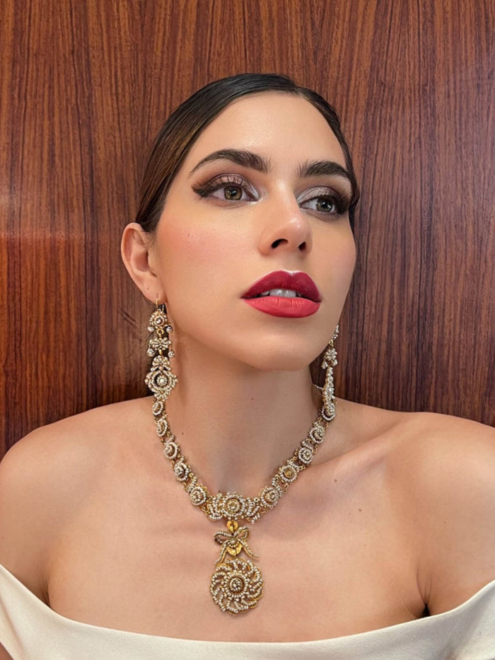 Antique gold and pearl parure