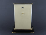 A rare yellow gold, black enamel, glass and coral electric Cartier desk timepiece 1931 In original Cartier fitted box 