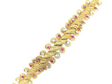 VCA gold, diamond and ruby bracelet, 1960 c.a.