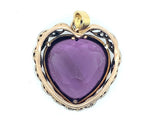 Victorian diamond and amethyst heart pendant