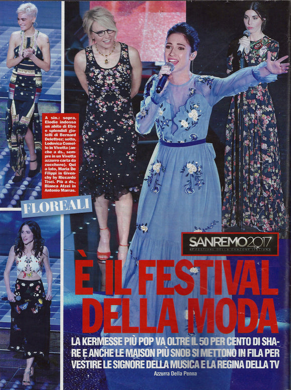 CHI Mag - During the 67th edition of Sanremo Festival Maria de Filippi wears Pennisi jewels.