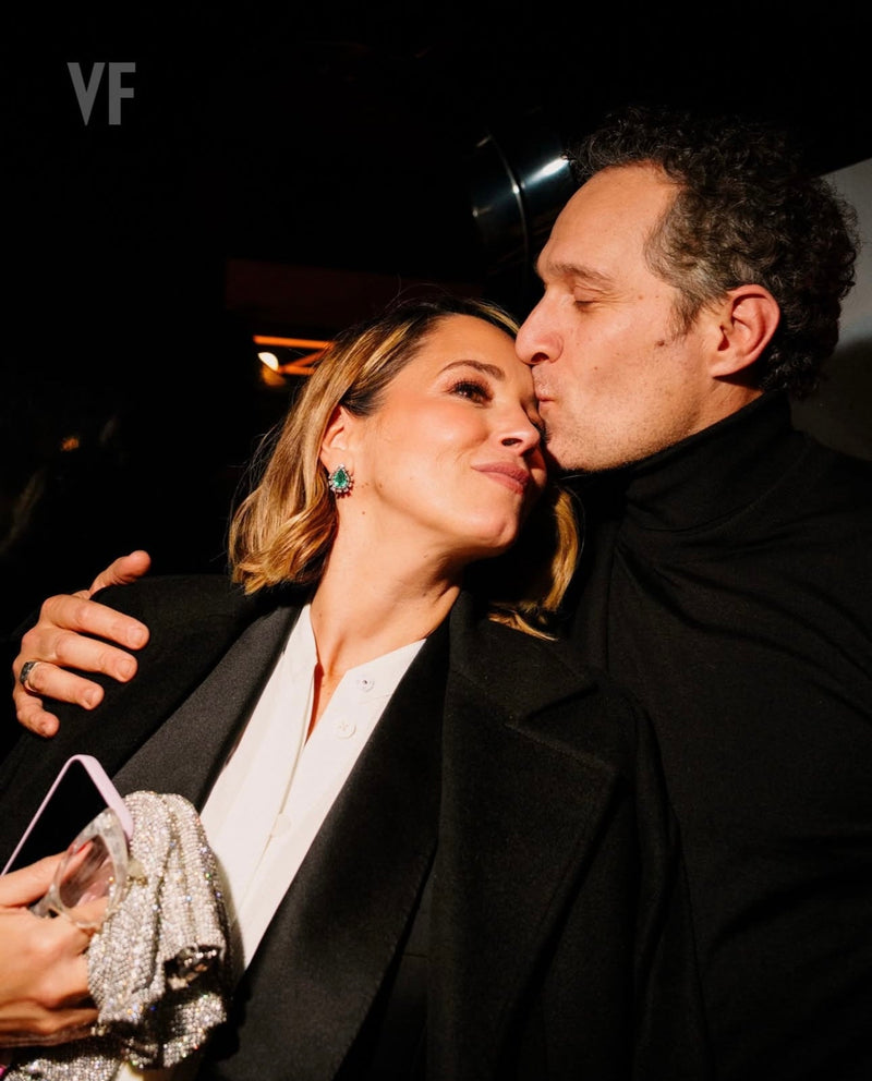 Francesca Barra wears Pennisi emerald earrings  during the premiere of Gabriele Muccino's new film "Le cose non dette"