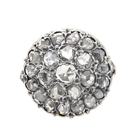 Victorian gold, silver and rose-cut diamond ring