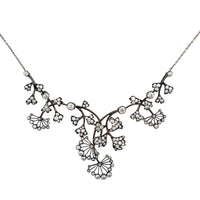 Collana floreale  antica con diamanti
