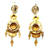 Victorian Etruscan revival gold earrings