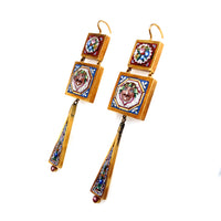 Victorian Micromosaic earrings
