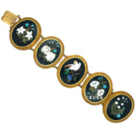 Victoria gold and pietra dura bracelet