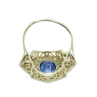 Diamond and sapphire ring