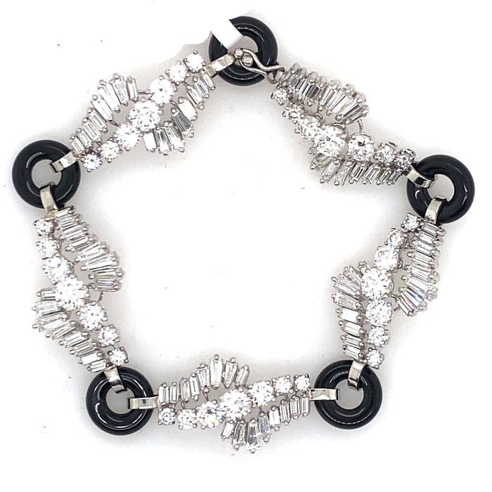 Bracciale in onice e diamanti