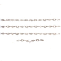 Pregiato Sautoir edoardiano in platino e diamanti