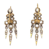 Victorian diamond floral earrings