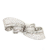 Double clips Boucheron en platine et diamants