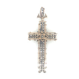 Pendentif croix victorienne en diamant taille rose