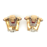 Retro gold and diamond earrings