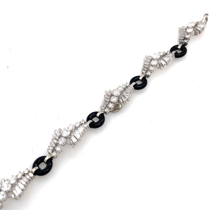 Bracciale in onice e diamanti