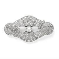 Edwardian platinum and diamond brooch, 1910 c.a.