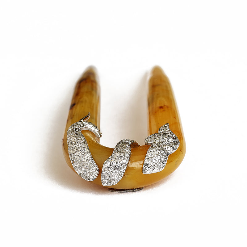 Dachshund diamond hairpin by Jenny Walton