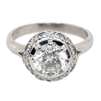 Art Déco platinum and diamond engagement ring