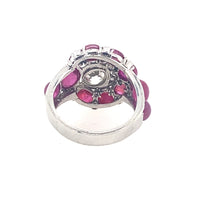 Anello Art Déco in platino con diamanti e rubini, 1930