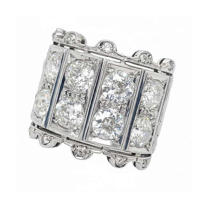 Anello Art Déco in oro e diamanti. 1935