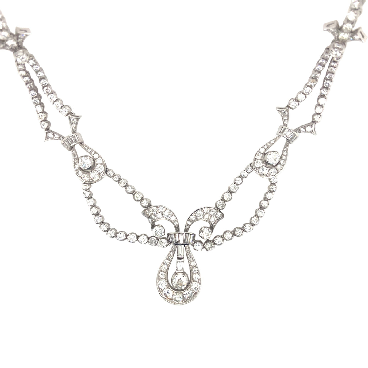 Platinum and diamond necklace