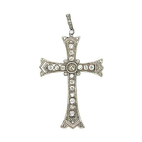 Art Déco diamond cross pendant