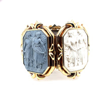 Bracciale antico in oro e cammeo di lava