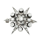 Victorian diamond star brooch