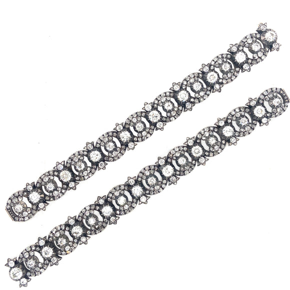 Important Antique diamond chocker necklace / twin bracelets