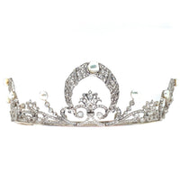Importante collana-tiara di diamanti e perle, 1915 ca. Edoardiano