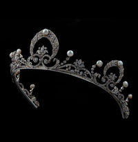 Importante collana-tiara di diamanti e perle, 1915 ca. Edoardiano