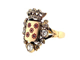 Victorian coat of arm diamond ring