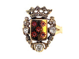 Victorian coat of arm diamond ring