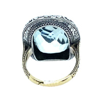 Belle Epoque gold aquamarine ring. 1900
