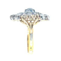 Antique gold and diamond cluster ring