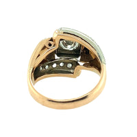 Italian retro gold and diamond ring, 1940