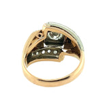 Italian retro gold and diamond ring, 1940