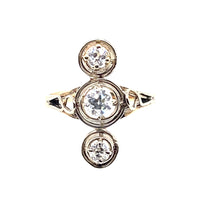 anello anni'20 con diamanti