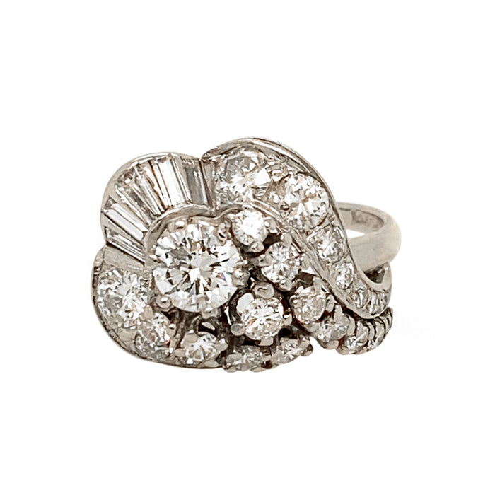 Retro Shell diamond ring