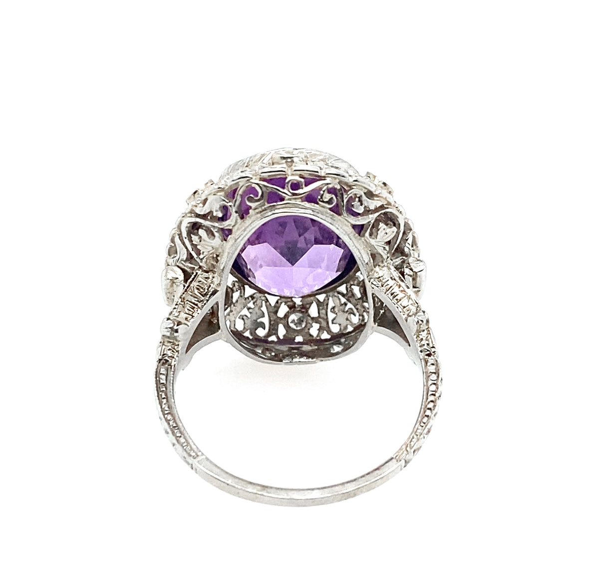 Anello antico con ametista