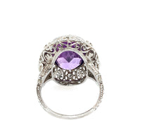 Anello antico con ametista