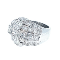 Anello Art Déco in platino e diamanti, 1930 