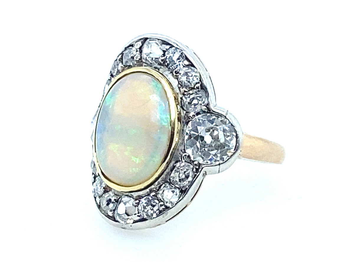 Victorian diamond and opal ring