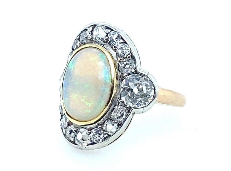 Victorian diamond and opal ring