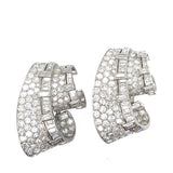 Double clips Boucheron en platine et diamants