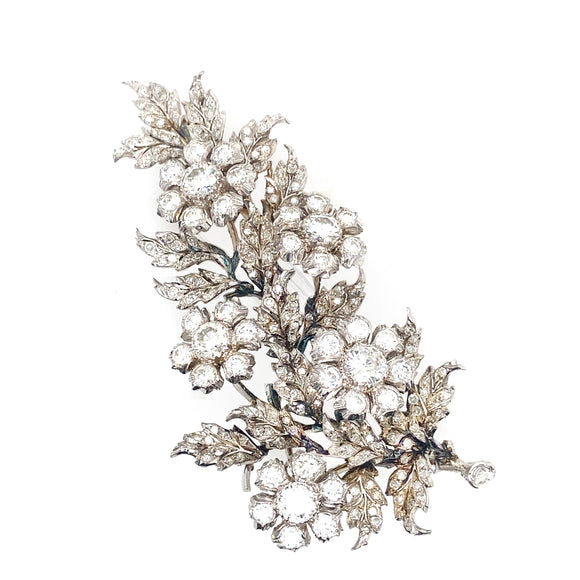 Buccellati broche fleur en or blanc et diamants