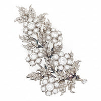 Buccellati white gold and diamond flower brooch