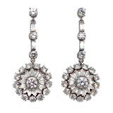 Art Déco platinum and diamond earrings